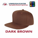 LOGA Solid Blank Plain Polyester Snapback Hat Plastic Snap Flat Visor High Crown