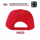 LOGA Solid Blank Plain Polyester Snapback Hat Plastic Snap Flat Visor High Crown