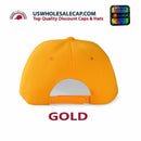 LOGA Solid Blank Plain Polyester Snapback Hat Plastic Snap Flat Visor High Crown