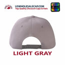 LOGA Solid Blank Plain Polyester Snapback Hat Plastic Snap Flat Visor High Crown
