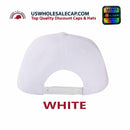 LOGA Solid Blank Plain Polyester Snapback Hat Plastic Snap Flat Visor High Crown