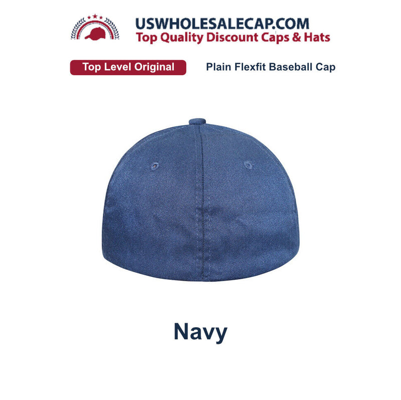 Top Level 4350 District Plain Brand New Baseball Cap with Flex fit Back S/M L/XL
