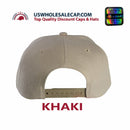 LOGA Solid Blank Plain Polyester Snapback Hat Plastic Snap Flat Visor High Crown