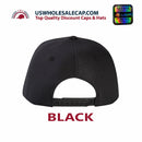 LOGA Solid Blank Plain Polyester Snapback Hat Plastic Snap Flat Visor High Crown