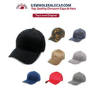 Top Level 4350 District Plain Brand New Baseball Cap with Flex fit Back S/M L/XL