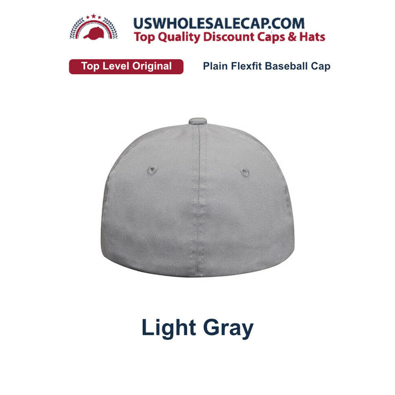Top Level 4350 District Plain Brand New Baseball Cap with Flex fit Back S/M L/XL