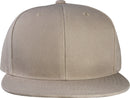 LOGA Solid Blank Plain Polyester Snapback Hat Plastic Snap Flat Visor High Crown