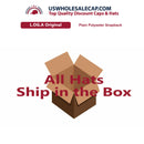 LOGA Solid Blank Plain Polyester Snapback Hat Plastic Snap Flat Visor High Crown