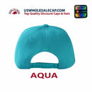 LOGA Solid Blank Plain Polyester Snapback Hat Plastic Snap Flat Visor High Crown