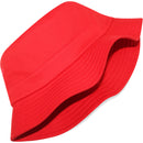 TOP LEVEL : B07 | Plain Unisex Lightweight Cotton Bucket Hat