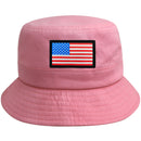 TOP LEVEL : USA | Unisex Lightweight Cotton USA Flag Design Bucket Hat