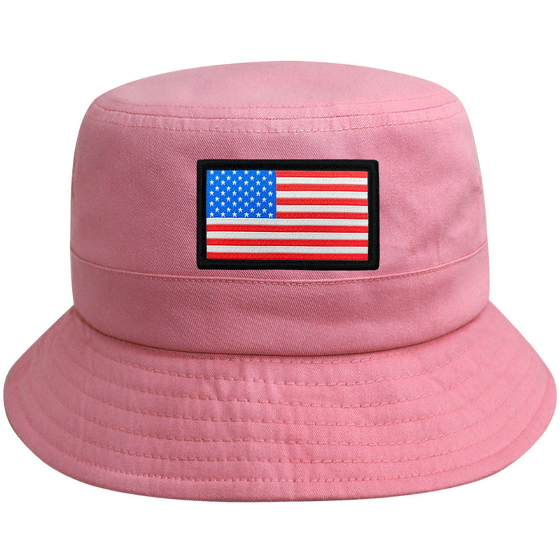 TOP LEVEL : USA | Unisex Lightweight Cotton USA Flag Design Bucket Hat