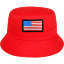 TOP LEVEL : USA | Unisex Lightweight Cotton USA Flag Design Bucket Hat