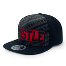 TOP LEVEL : HUSTLE | Red Patch Design Snapback Cap