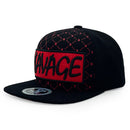 TOP LEVEL : SAVAGE | Red Patch Design Snapback Cap
