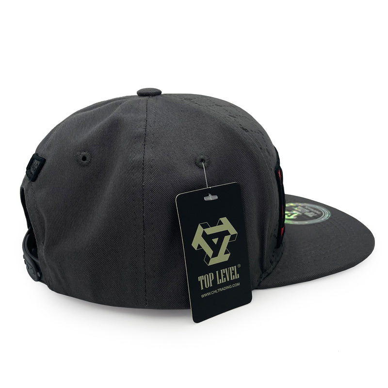 TOP LEVEL : SAVAGE | Red Patch Design Snapback Cap