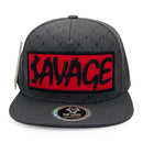 TOP LEVEL : SAVAGE | Red Patch Design Snapback Cap