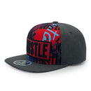 TOP LEVEL : HUSTLE | Red Patch Design Snapback Cap