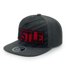 TOP LEVEL : HUSTLE | Red Patch Design Snapback Cap