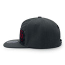 TOP LEVEL : HUSTLE | Red Patch Design Snapback Cap