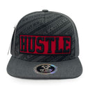TOP LEVEL : HUSTLE | Red Patch Design Snapback Cap