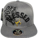 TOP LEVEL : BLESSED | Praying Hands Design Snapback Cap