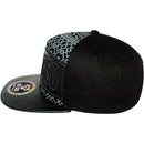 TOP LEVEL : BLESSED | Synthetic Leather Visor & Patch at Front Design Snapback Cap
