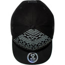 TOP LEVEL : BLESSED | Synthetic Leather Visor & Patch at Front Design Snapback Cap