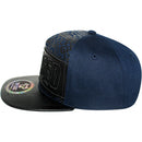 TOP LEVEL : BLESSED | Synthetic Leather Visor & Patch at Front Design Snapback Cap