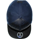 TOP LEVEL : BLESSED | Synthetic Leather Visor & Patch at Front Design Snapback Cap