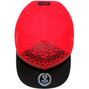 TOP LEVEL : BLESSED | Synthetic Leather Visor & Patch at Front Design Snapback Cap