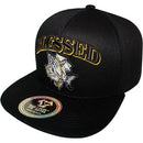 TOP LEVEL : BLESSED | Front-raised Verbiage Design & Prayer's Hand with Money Design Snapback Cap