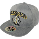 TOP LEVEL : BLESSED | Front-raised Verbiage Design & Prayer's Hand with Money Design Snapback Cap