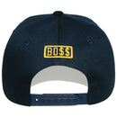 TOP LEVEL : BOSS | Front Raised Bo$$ Verbiage with Woven Textured Jute Fabric Design Snapback Cap