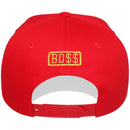 TOP LEVEL : BOSS | Front Raised Bo$$ Verbiage with Woven Textured Jute Fabric Design Snapback Cap
