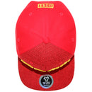 TOP LEVEL : BOSS | Front Raised Bo$$ Verbiage with Woven Textured Jute Fabric Design Snapback Cap