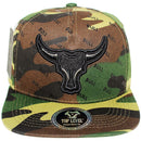 TOP LEVEL : BULL | Embroidered Felt Patch Design Snapback Cap