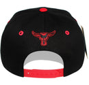 TOP LEVEL : BULL | Embroidered Black and Red Lines Design Snapback Cap