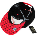 TOP LEVEL : BULL | Embroidered Black and Red Lines Design Snapback Cap