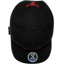 TOP LEVEL : BULL | Embroidered Black and Red Lines Design Snapback Cap