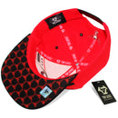 TOP LEVEL : BULL | Embroidered Black and Red Lines Design Snapback Cap