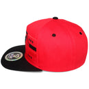 TOP LEVEL : BULL | Embroidered Black and Red Lines Design Snapback Cap