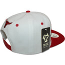 TOP LEVEL : BULL | Embroidered Black and Red Lines Design Snapback Cap