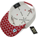 TOP LEVEL : BULL | Embroidered Black and Red Lines Design Snapback Cap