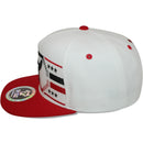 TOP LEVEL : BULL | Embroidered Black and Red Lines Design Snapback Cap