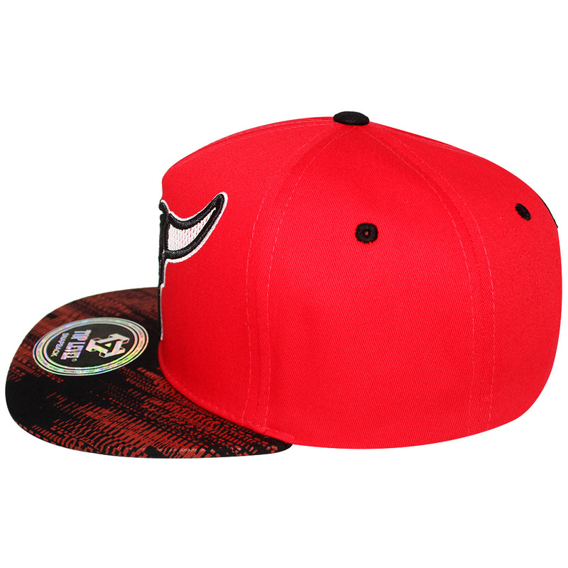 TOP LEVEL : BULL | Front-raised Mesh Patch with Bull Design Snapback Cap
