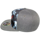 TOP LEVEL : BULL | Front-raised Bull Embroidery with Tie-Dye Design Snapback Cap