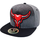 TOP LEVEL : BULL | Front Raised Bull Verbiage with Dripping Design Snapback Cap