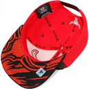 TOP LEVEL : BULL | Front Raised Bull Verbiage with Dripping Design Snapback Cap