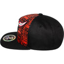 TOP LEVEL : BULL | Front Raised Bull Embroidery with Verbiage Print Design Snapback Cap